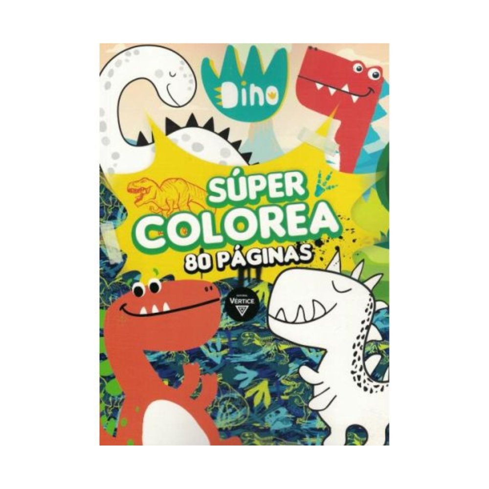 Vertice - Libro para Colorear Super Colorea 80 pag Dino