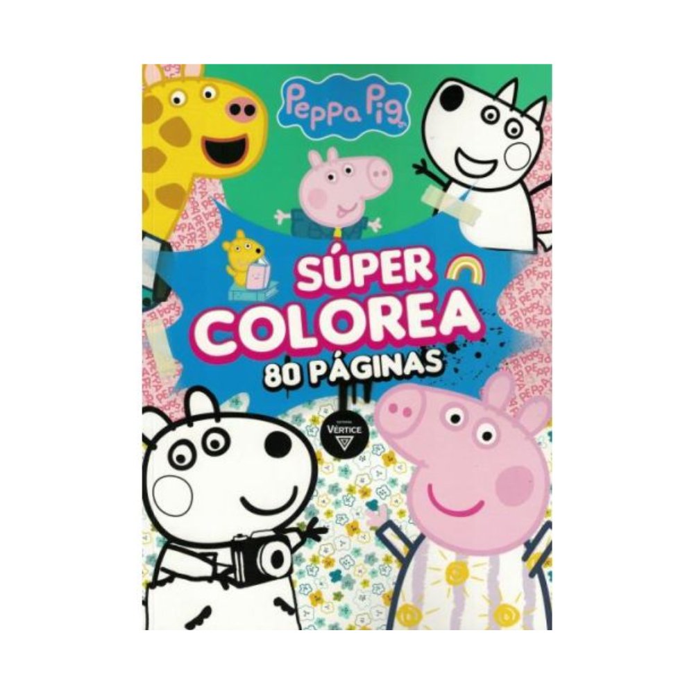 Vertice - Libro para Colorear Super Colorea 80 pag Peppa Pig